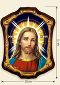 Christ the Savior Radiant Coptic Icon Wooden Wall Plaque ICN
