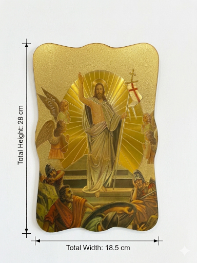 The Resurrection of Jesus Christ (Holy Pascha) Orthodox Wooden icon ICN