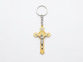 40041 Gold & Silver Two-Tone St. Benedict Crucifix Keychain